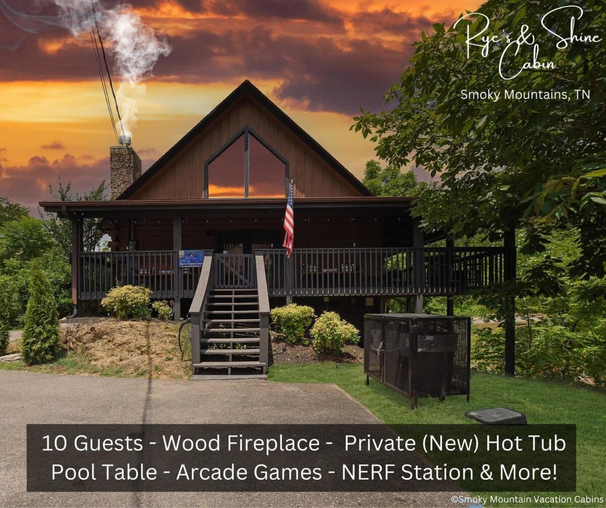 Ryes And Shine Bootlegger'S Cabin! Hot Tub* Pool* Arcade* Billiards *Ev * Pet Friendly Sevierville Dış mekan fotoğraf